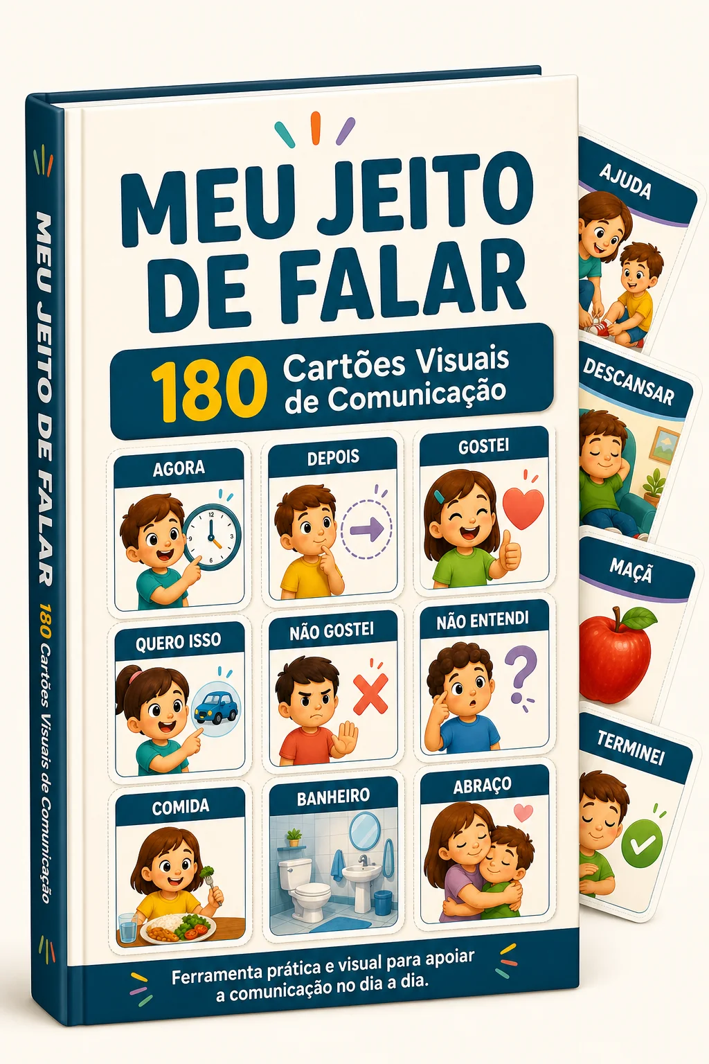Capa do kit principal 180 Flashcards Visuais Meu Jeito de Falar.
